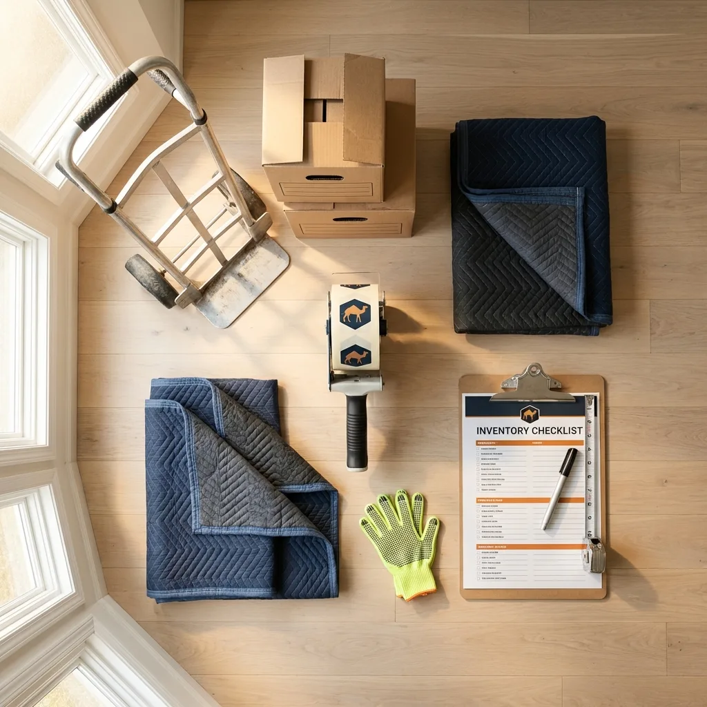 Professional moving supplies and packing materials layout for Owingsville residential relocations